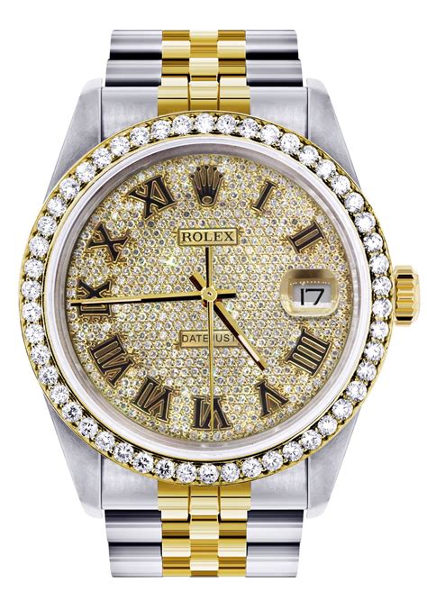 rolex bling|rolex gold and diamond set.